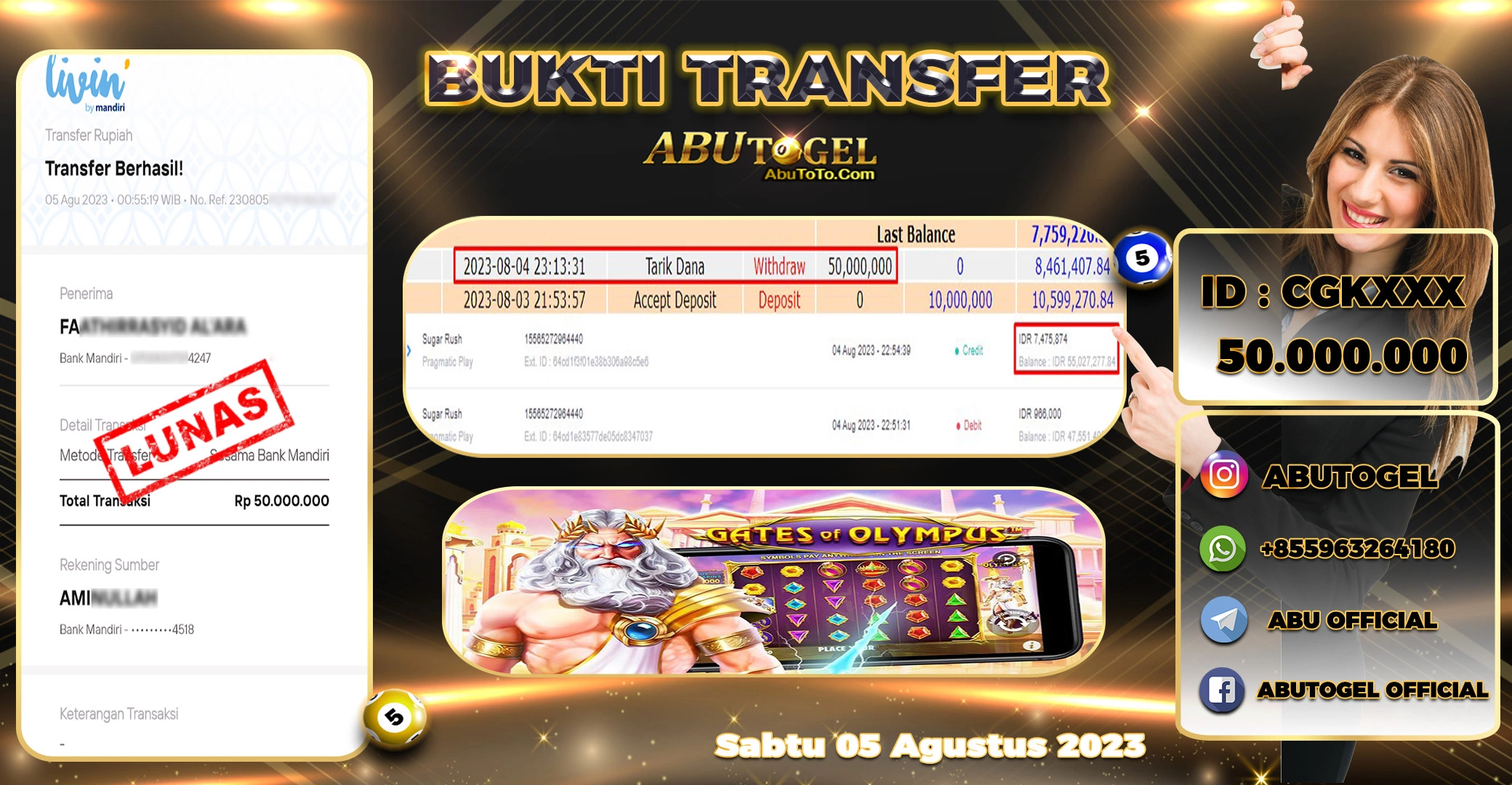 Bukti Jackpot Abu Togel Slot Online Sabtu