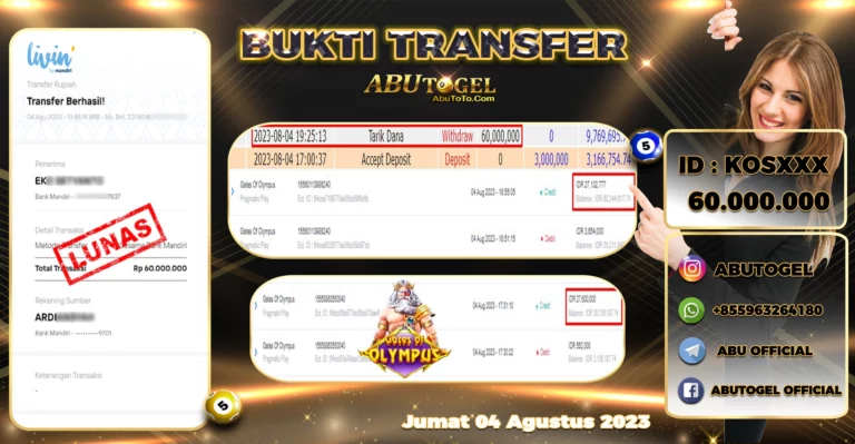 Bukti Jackpot Abu Togel Slot Online Jumat