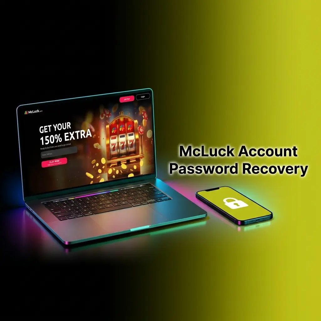 McLuck account password recovery steps showing the forgot password process on the login screen to reset credentials