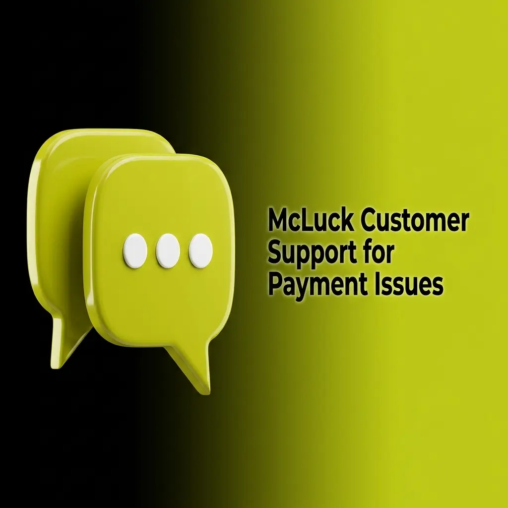 McLuck customer support channels for payment issues including live chat, email, help center, and social media contact options