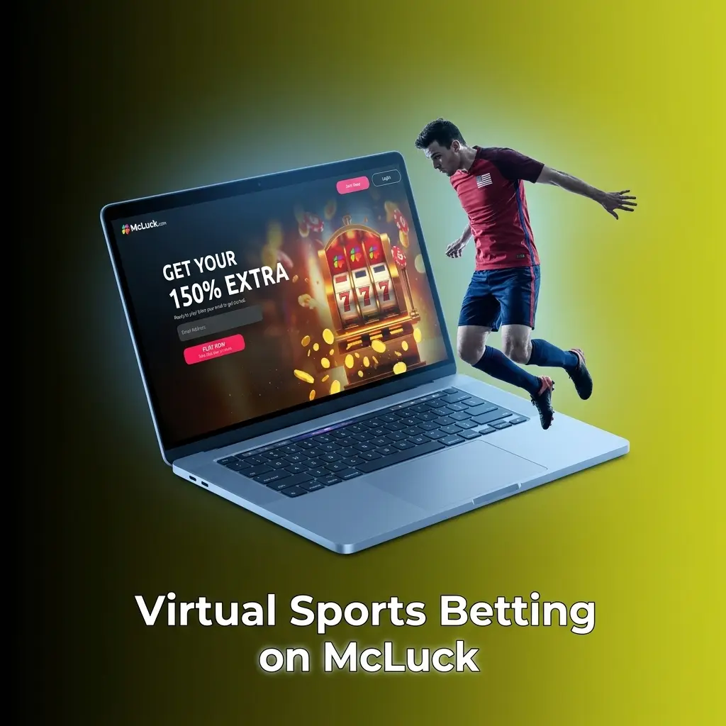 Virtual sports betting on McLuck featuring simulated football, basketball, horse racing, and soccer available 24/7